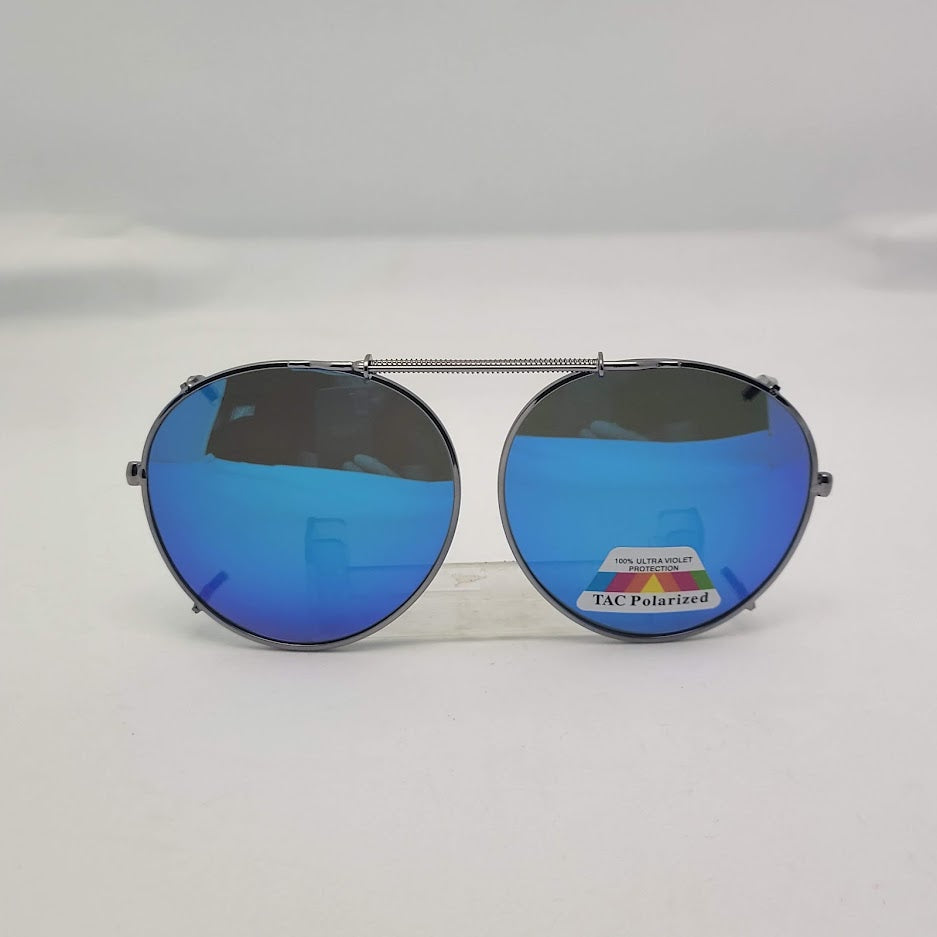 Semi Round Shape Polarized Clip on Sunglasses