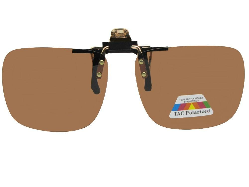 Square Polarized Flip-Up Sunglasses - Sunglass Rage