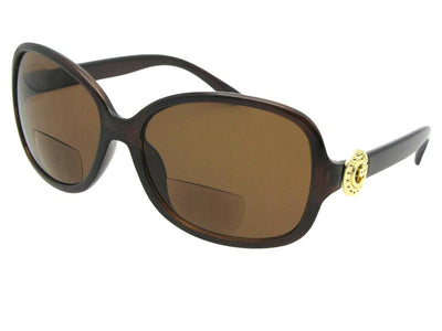 Style B121 Womens Fashion Bifocal Sunglasses Brown Frame Brown Lens