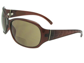 Style B56 Women's Fashion Optical Quality Bifocal Sunglasses Brown Frame Brown Lenses