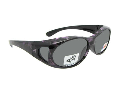 Style F3 Marble Color Frame Fit Over Sunglasses Marble Purple Gray Lenses