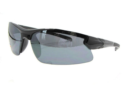 Style SR75 Sports Sunglasses Black Frame Gray Lenses