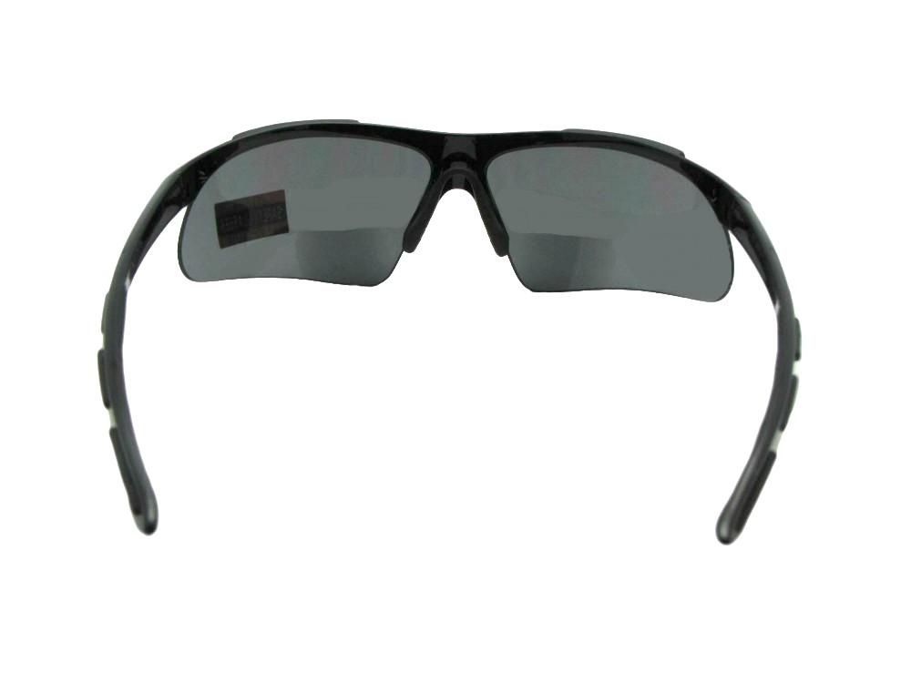 Style B102 Safety Sunglasses With Bifocals Black Frame Gray Lenses