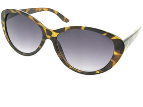 Style R99 Cat Eye Full Reader Lens Sunglasses Lite Tortoise Gray Lenses