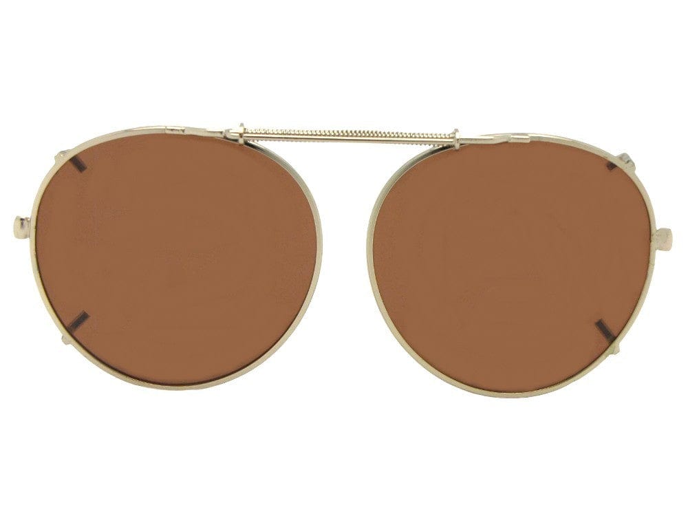 Semi Round Non Polarized Clip-on Sunglasses