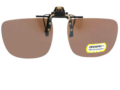 Amber Square Non Polarized Flip Up - Sunglass Rage