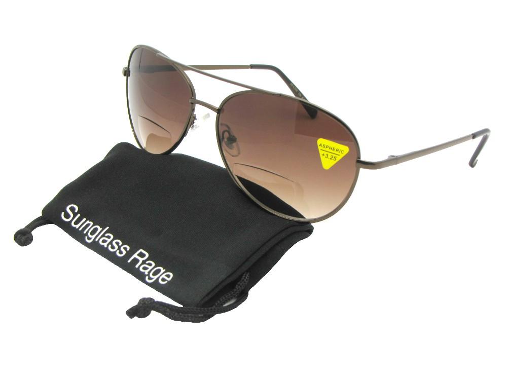 Aviator Bifocal Sunglasses Style B15 - Sunglass Rage