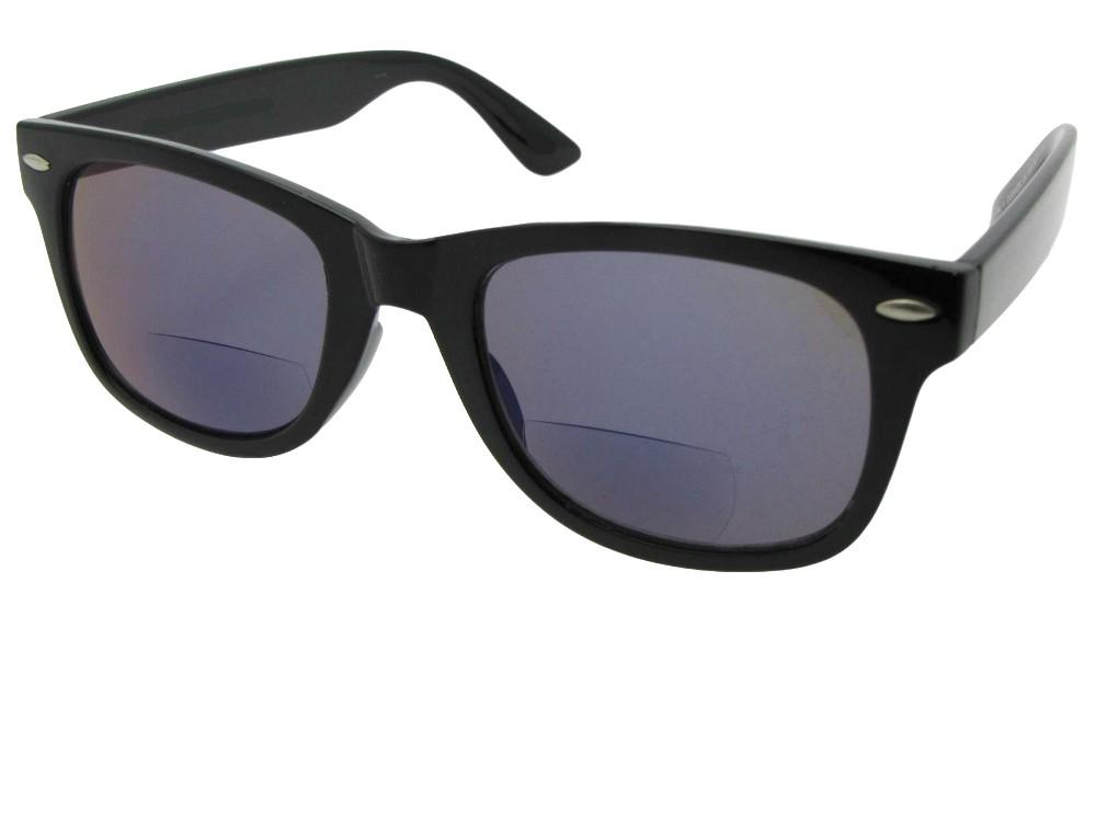 Bifocal Sunglasses With Lightly Tinted Blue Mirror Lens Style B10 - Sunglass Rage