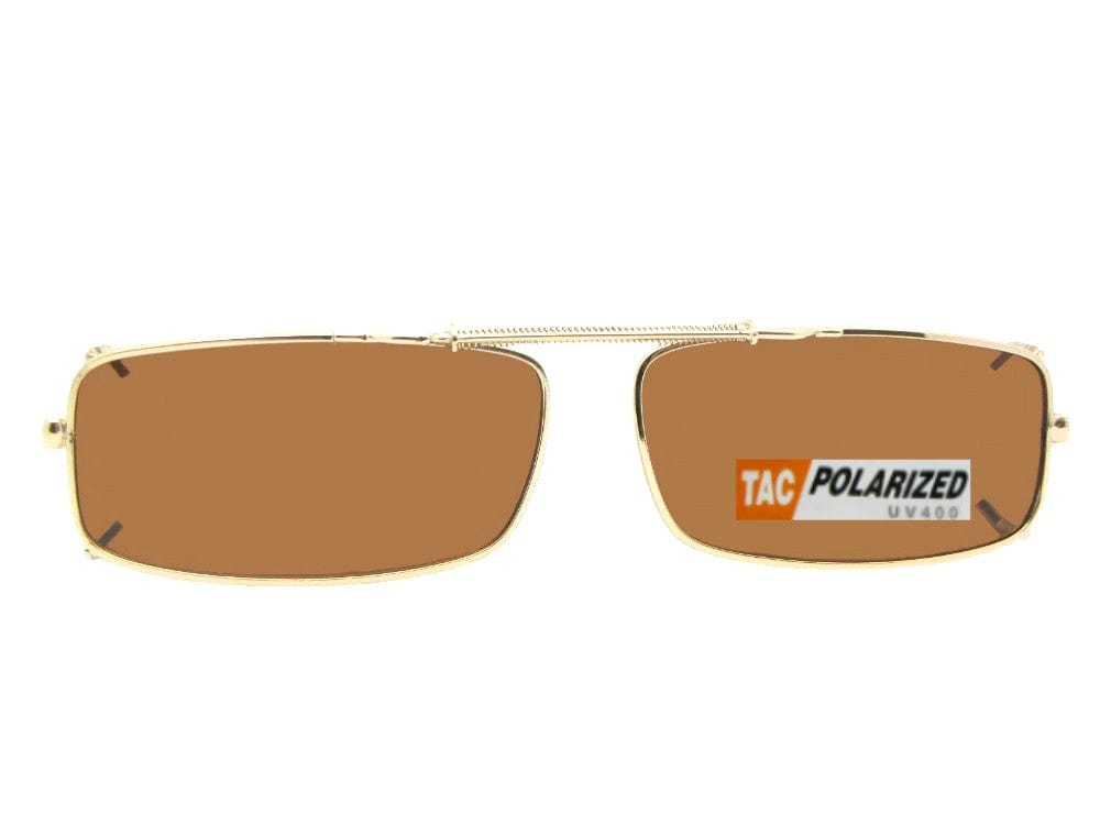 Extra Skinny Rectangle Polarized Clip - On Sunglasses - Sunglass Rage