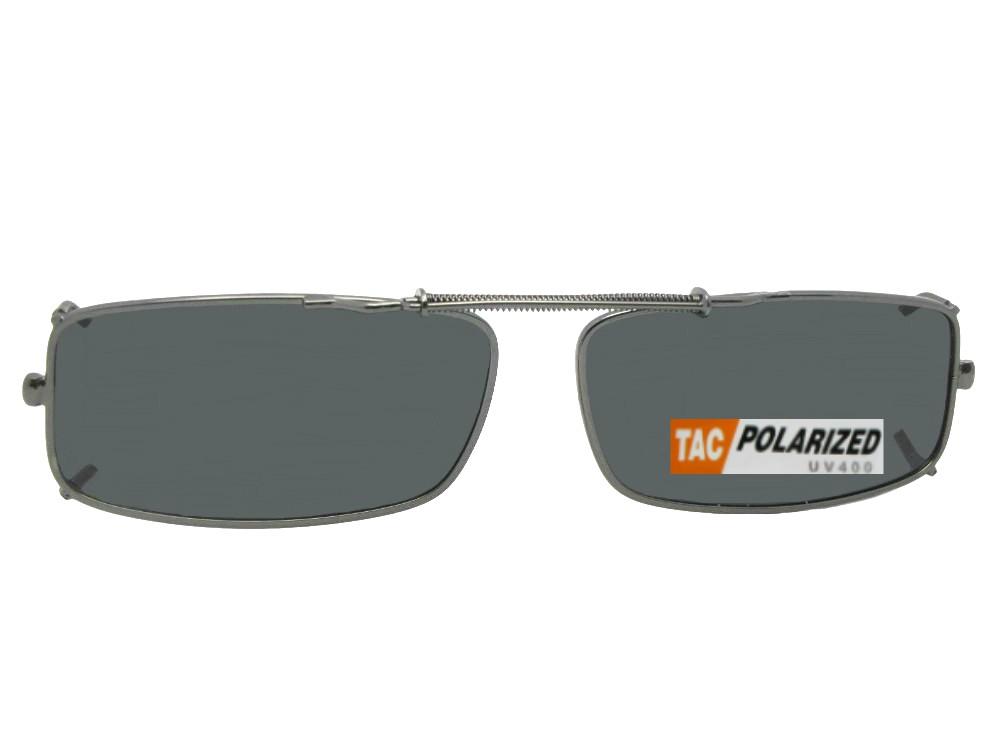 Extra Skinny Rectangle Polarized Clip - On Sunglasses - Sunglass Rage