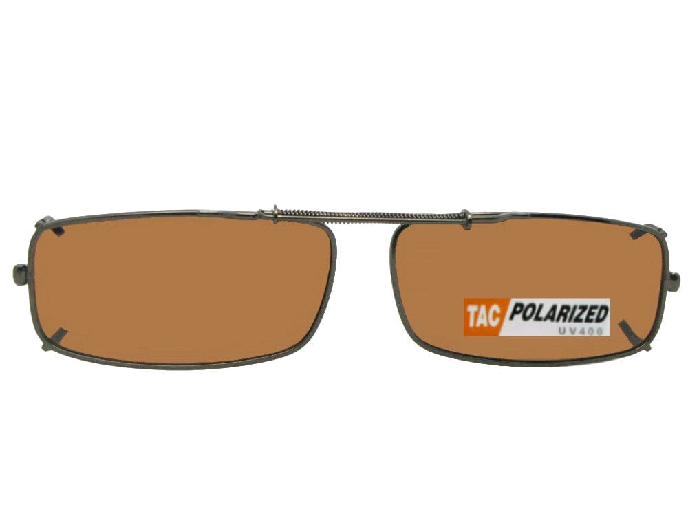 Extra Skinny Rectangle Polarized Clip - On Sunglasses - Sunglass Rage