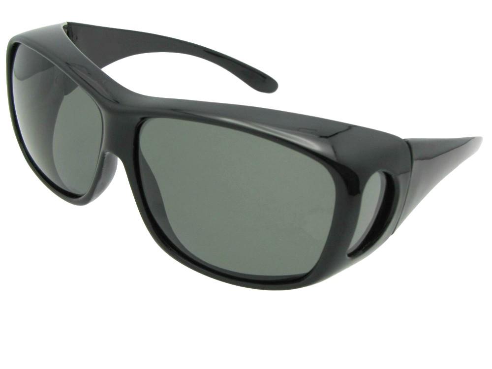 Large Size Wrap Around Frame Fit Over Sunglasses Style F15 - Sunglass Rage