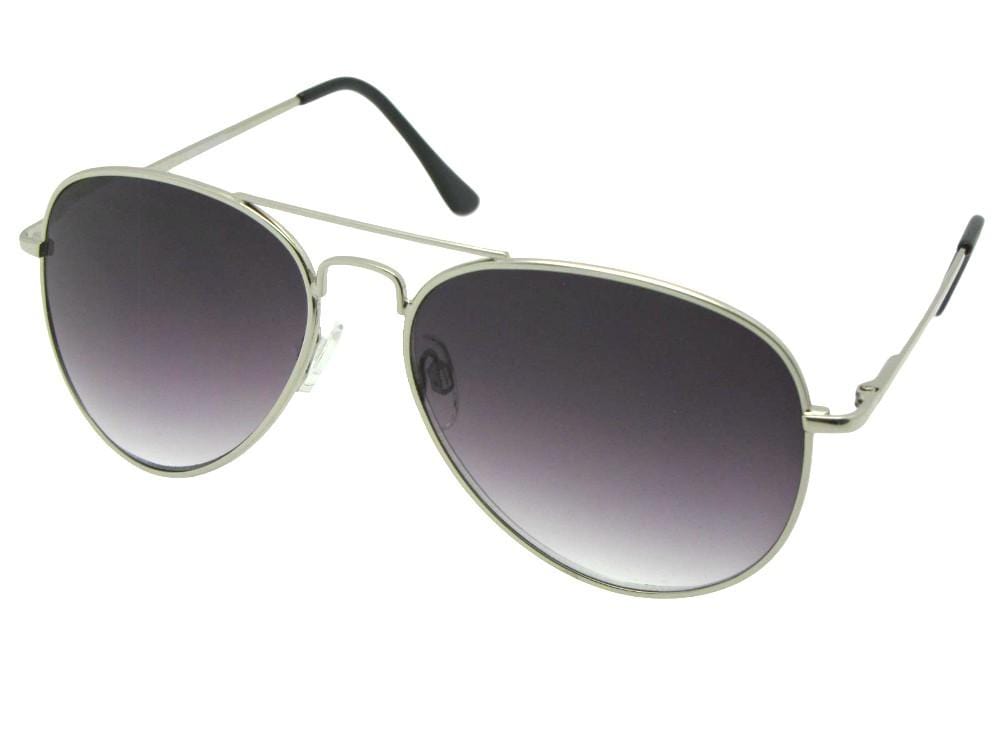 Metal Frame Fully Magnified Lens Reading Sunglasses With Gradient Lens Style R88 - Sunglass Rage