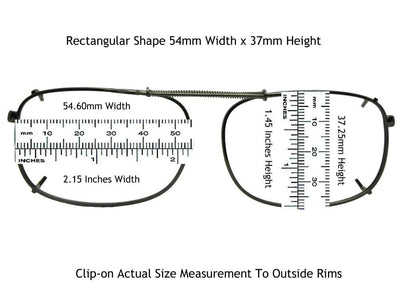 Rectangle Non Polarized Amber Clip - on Sunglasses - Sunglass Rage