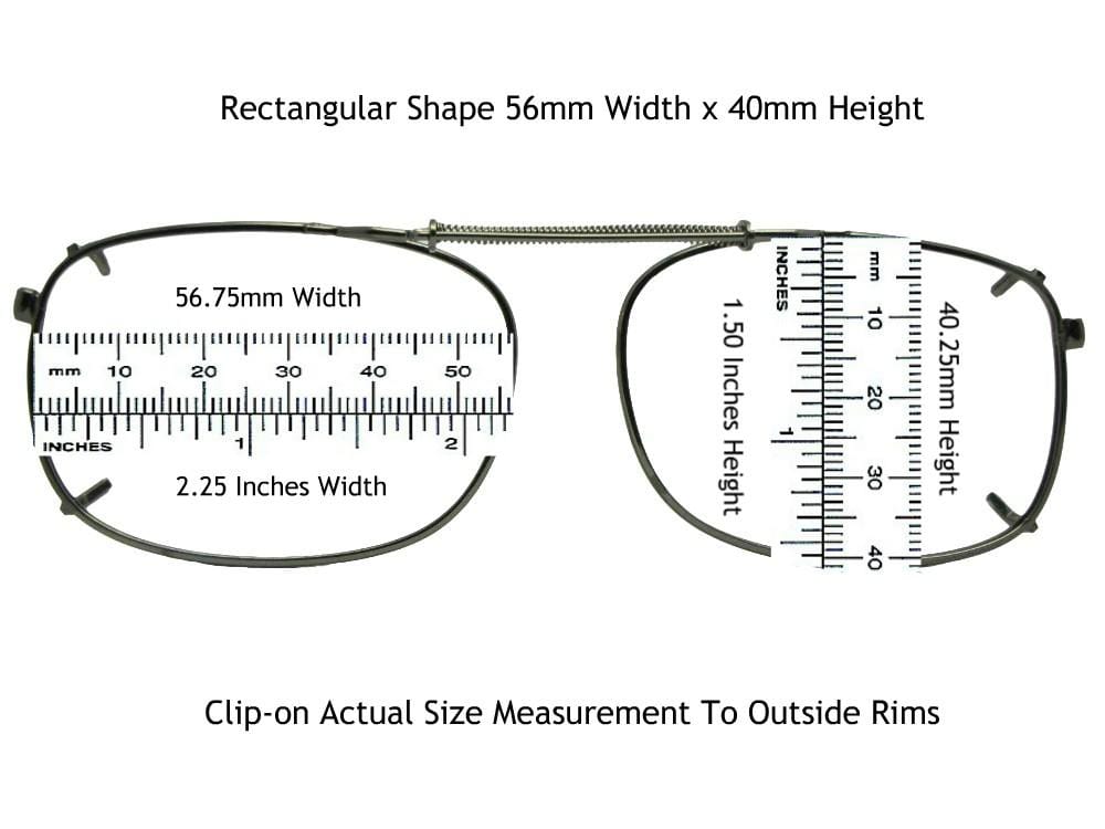 Rectangle Non Polarized Amber Clip - on Sunglasses - Sunglass Rage