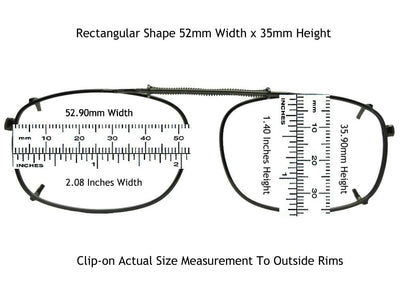 Rectangle Non Polarized Amber Clip - on Sunglasses - Sunglass Rage