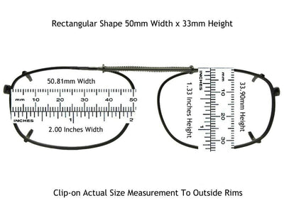 Rectangle Non Polarized Amber Clip - on Sunglasses - Sunglass Rage