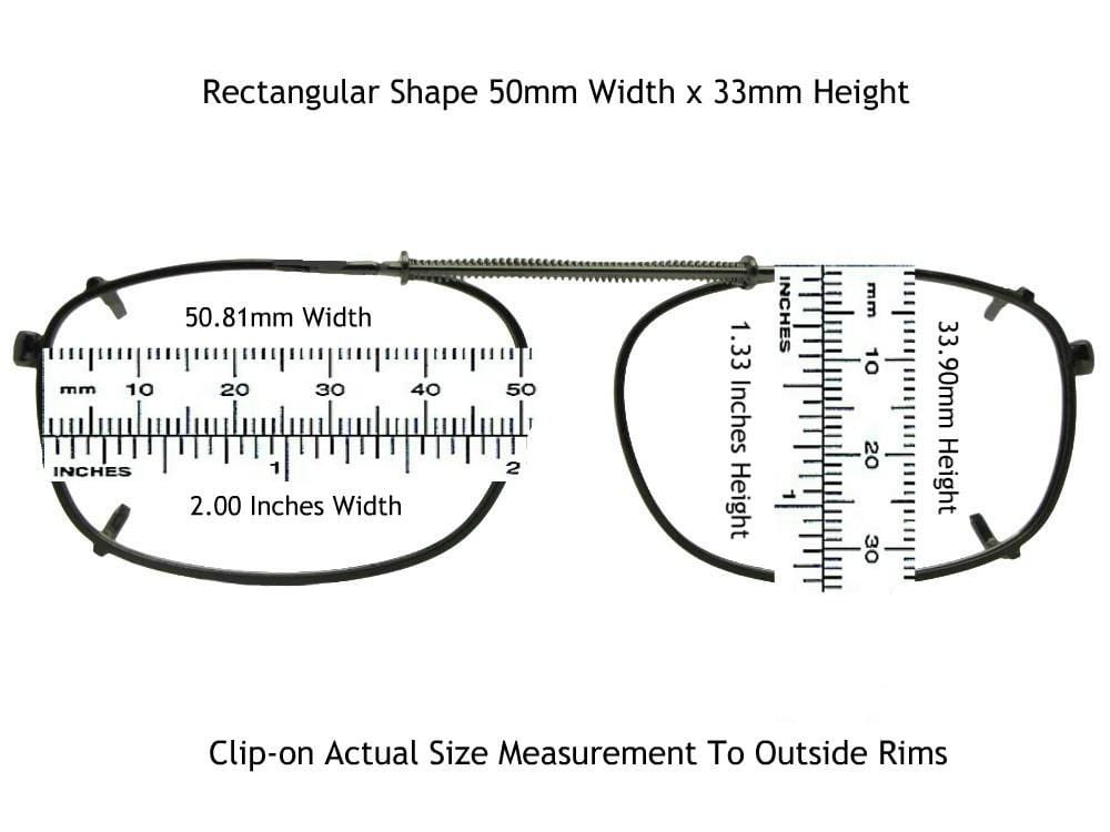 Rectangle Non Polarized Yellow Clip Ons - Sunglass Rage