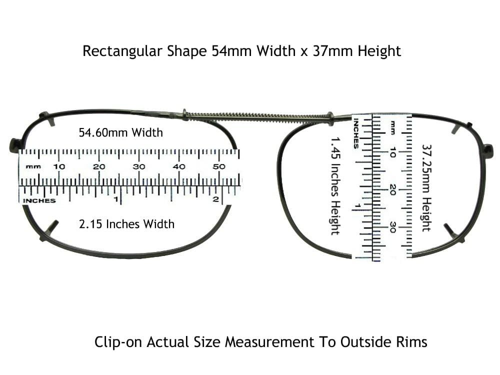 Rectangle Non Polarized Yellow Clip Ons - Sunglass Rage