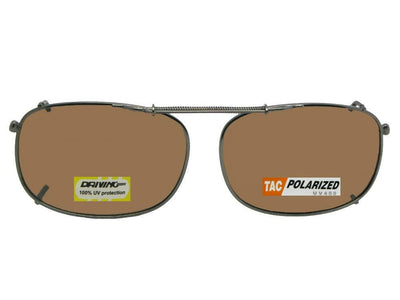 Rectangle Polarized Clip - on Sunglasses - Sunglass Rage