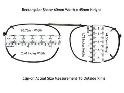 Rectangle Polarized Clip - on Sunglasses - Sunglass Rage