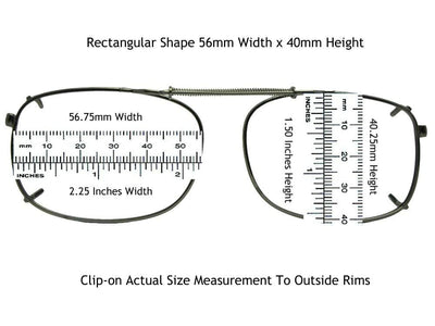 Rectangle Polarized Clip - on Sunglasses - Sunglass Rage