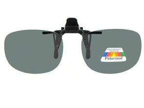 Rectangle Polarized Flip-Up Sunglasses - Sunglass Rage