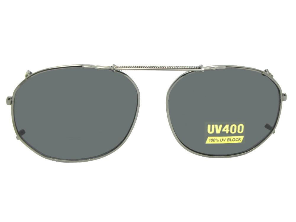 Round Square Non Polarized Clip - on Sunglasses - Sunglass Rage