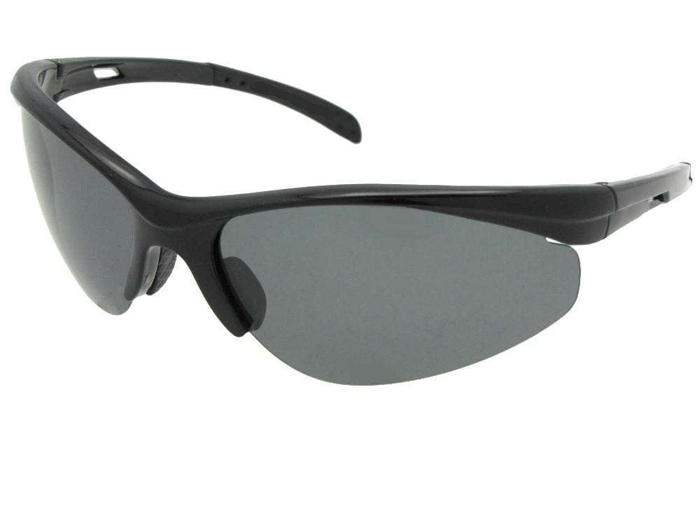 Semi Rimless Wrap Around Polarized Sunglasses Style PSR50 - Sunglass Rage