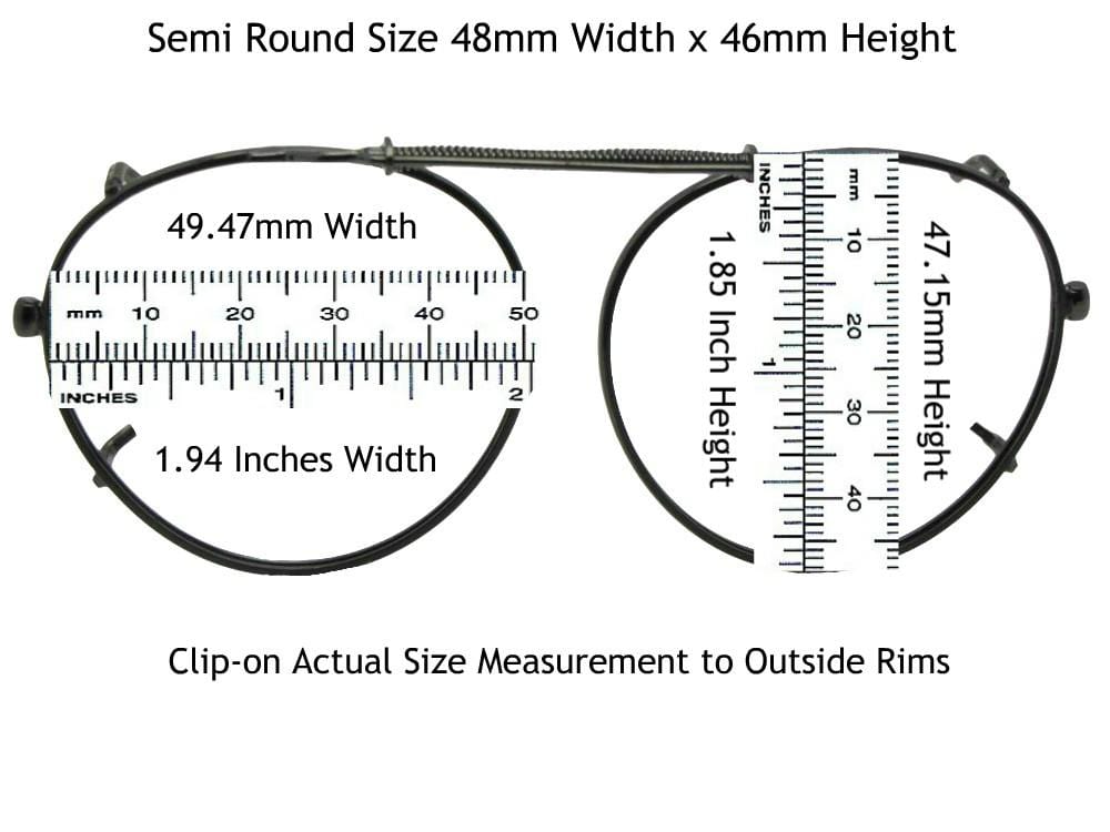 Semi Round Non Polarized Amber Clip - on Sunglasses - Sunglass Rage