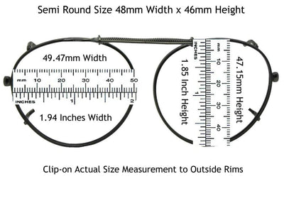 Semi Round Non Polarized Amber Clip - on Sunglasses - Sunglass Rage