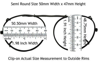 Semi Round Non Polarized Amber Clip - on Sunglasses - Sunglass Rage