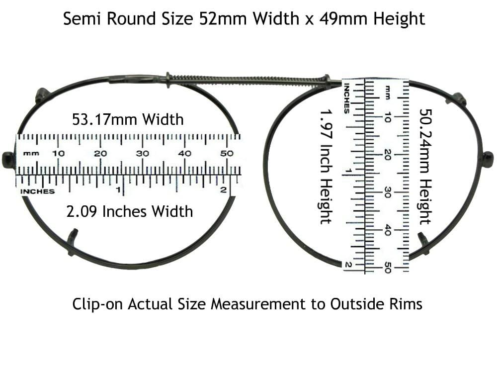 Semi Round Non Polarized Clip - on Sunglasses - Sunglass Rage