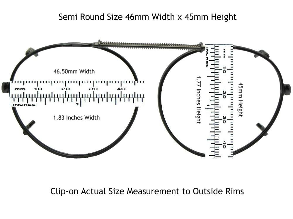 Semi Round Non Polarized Clip - on Sunglasses - Sunglass Rage