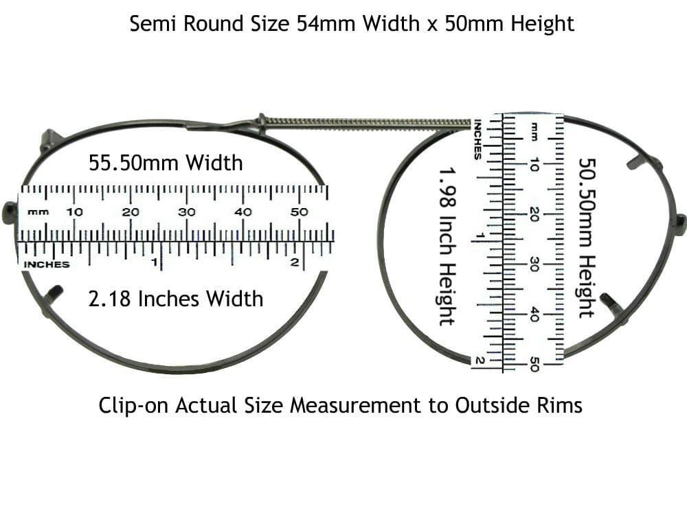 Semi Round Non Polarized Clip - on Sunglasses - Sunglass Rage