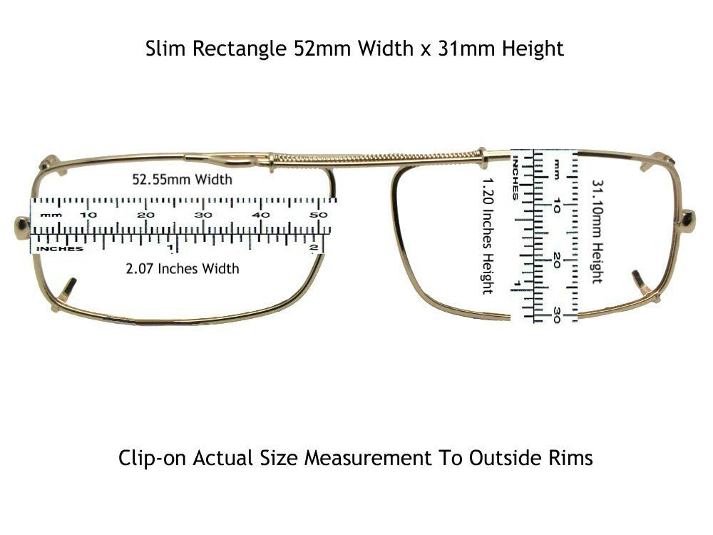 Slim Rectangle Polarized Clip - on Sunglasses - Sunglass Rage