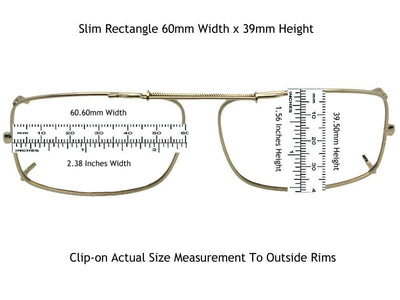 Slim Rectangle Polarized Clip - on Sunglasses - Sunglass Rage