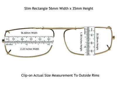 Slim Rectangle Polarized Clip - on Sunglasses - Sunglass Rage