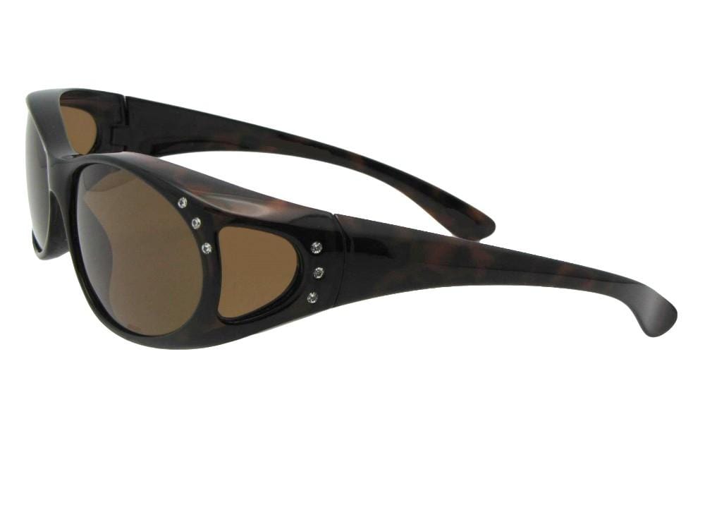 Small Fit Over Polarized Sunglasses With Bling Style F3 - Sunglass Rage