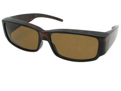 Small Sleek Rectangular Shape Fit Over Sunglasses Style F25 - Sunglass Rage