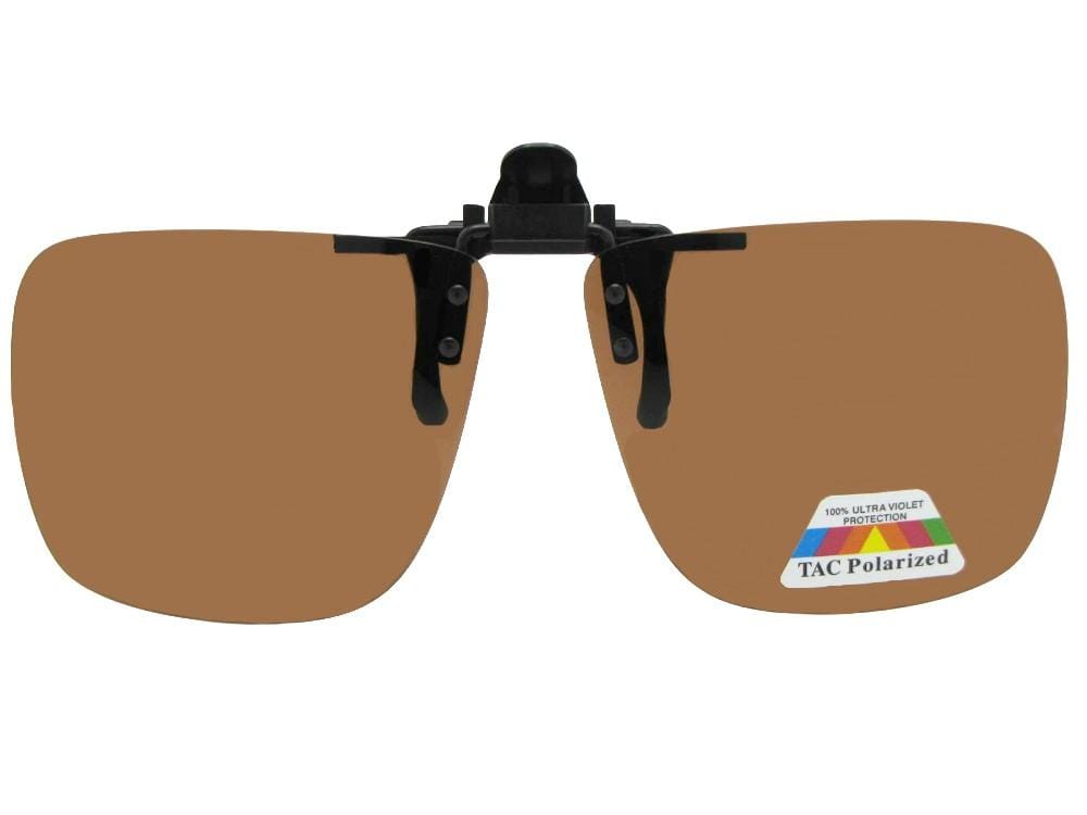 Square Polarized Flip-Up Sunglasses - Sunglass Rage