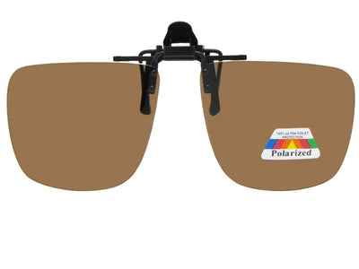 Square Polarized Flip-Up Sunglasses - Sunglass Rage