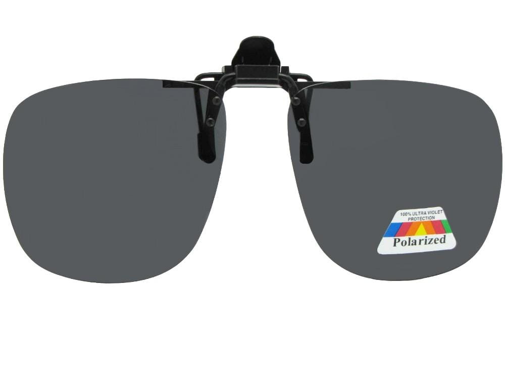 Square Polarized Flip-Up Sunglasses - Sunglass Rage