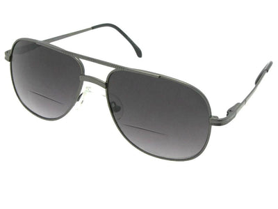 Square Shape Metal Frame Bifocal Sunglasses Style B50 - Sunglass Rage