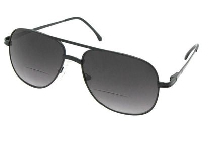 Square Shape Metal Frame Bifocal Sunglasses Style B50 - Sunglass Rage