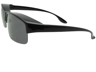 Wide Half Rim Polarized Fit Over Sunglasses Style F40 - Sunglass Rage