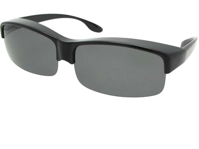 Wide Half Rim Polarized Fit Over Sunglasses Style F40 - Sunglass Rage