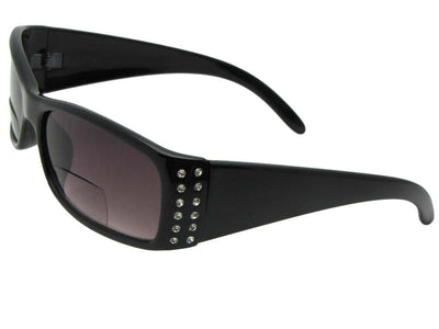 Womens Fashion Bifocal Sunglasses With Rhinestones Style B47 - Sunglass Rage