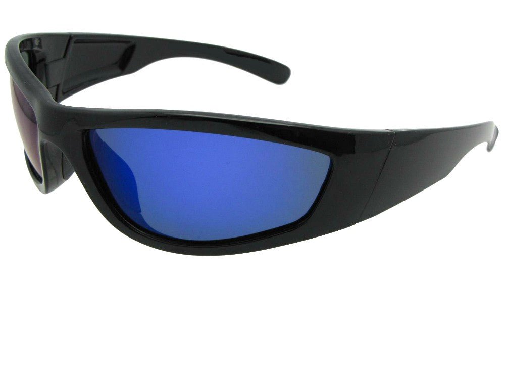 Wrap Around Mirrored Polarized Sunglasses Style PSR29 - Sunglass Rage