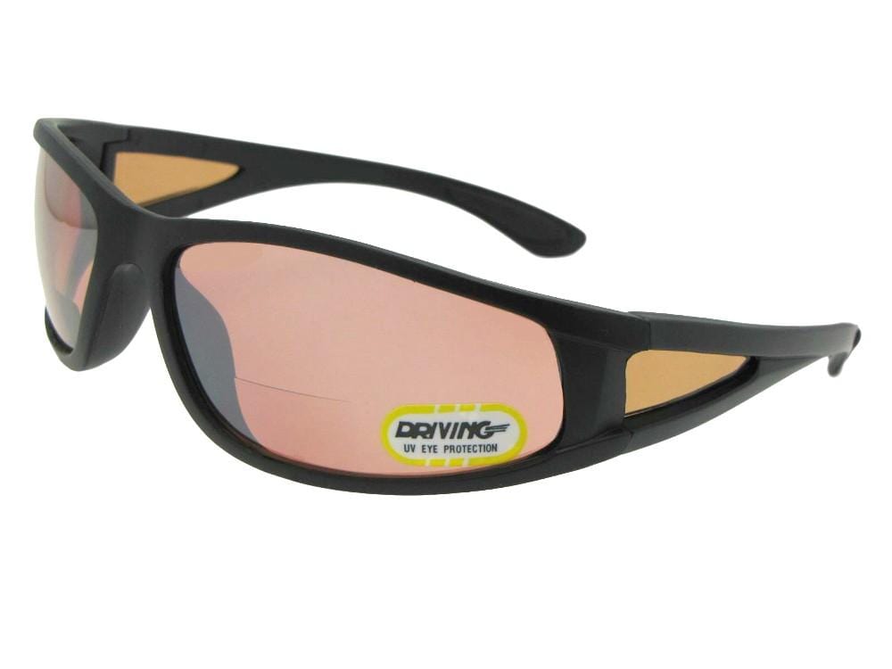 Wrap Around Non Polarized Driving Lens Bifocal Sunglasses Style B132 -  Sunglass Rage